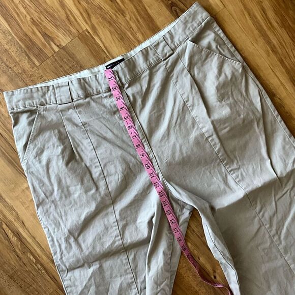 ASOS Design Curve Womens Pleated Front Cotton Blended Wide Leg Stone Pants Sz 18 - Picture 10 of 14